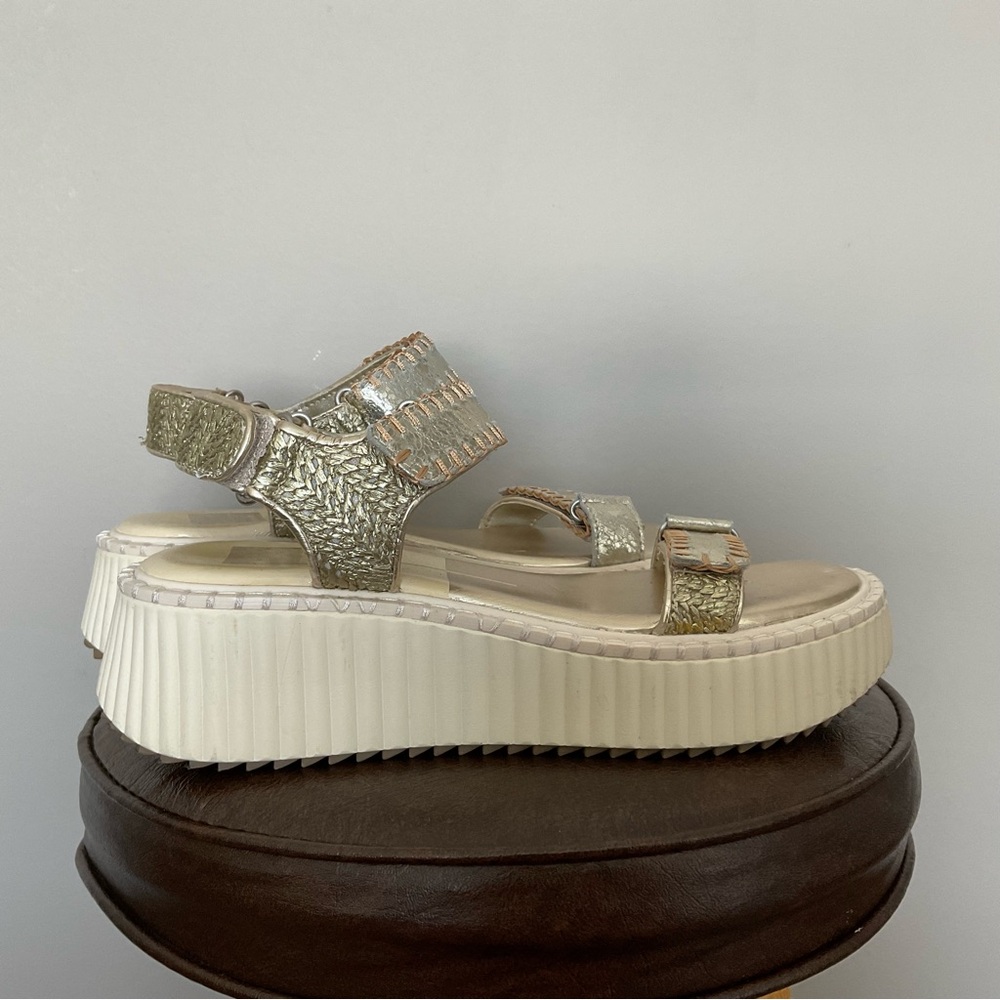 Dolce Vita Metallic Gold Platform Sandals